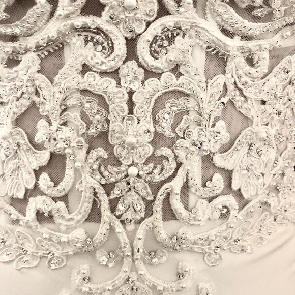 Stunning Pre-Owned Allure Bridals Wedding Gown - Ivory/Nude Lining, Size 10 - Picture 14 of 15